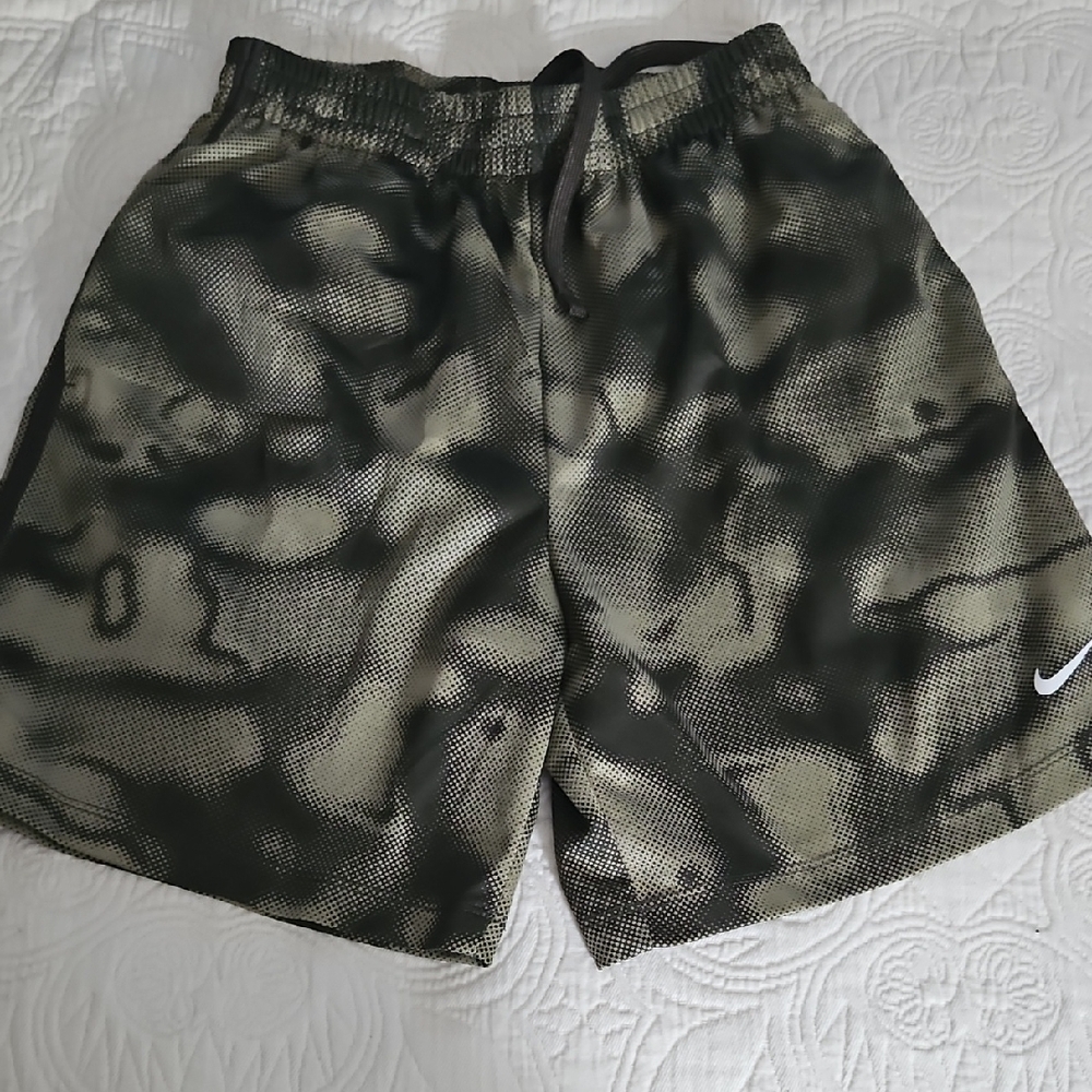 Nike Kids Camouflage Black and Gray Shorts